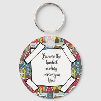 Motivation Quotes  ID Badges Holder and Keys Key Ring