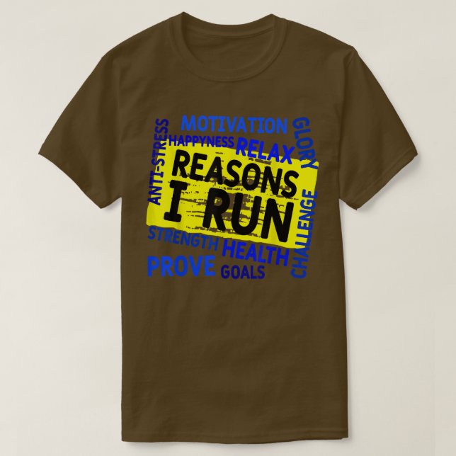 Motivation Statement Running Athletic Runner Worko T-Shirt (Design Front)