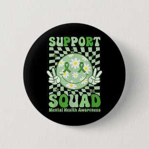 Motivation Support Squad Mental Health Awareness M 6 Cm Round Badge