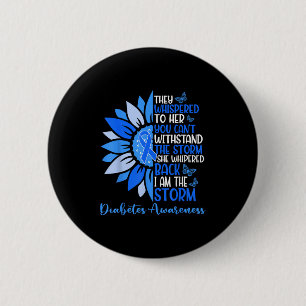 Motivation Support Squad Sunflower Blue Diabetes A 6 Cm Round Badge