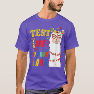 Motivation Test Day No Prob-llama Llama Teacher T-Shirt