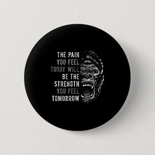 Motivation Workout And Gym Quotes Gorilla Mindset 6 Cm Round Badge
