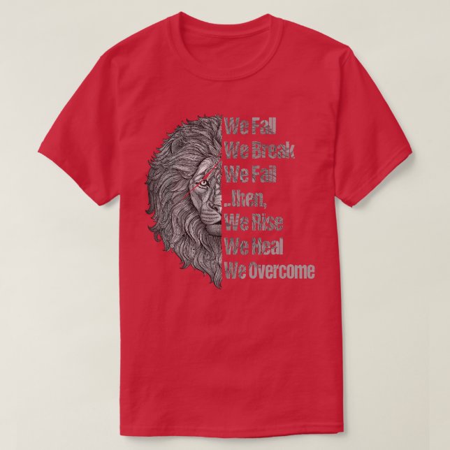 Motivation Workout Quotes Lion Mindset Training T-Shirt (Design Front)