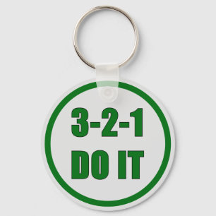 Motivational-3-2-1-Do-It-Bold-Green Key Ring