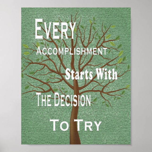 Motivational achievement and accomplishment poster (Front)