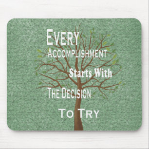 Motivational achievement quotes mouse mat