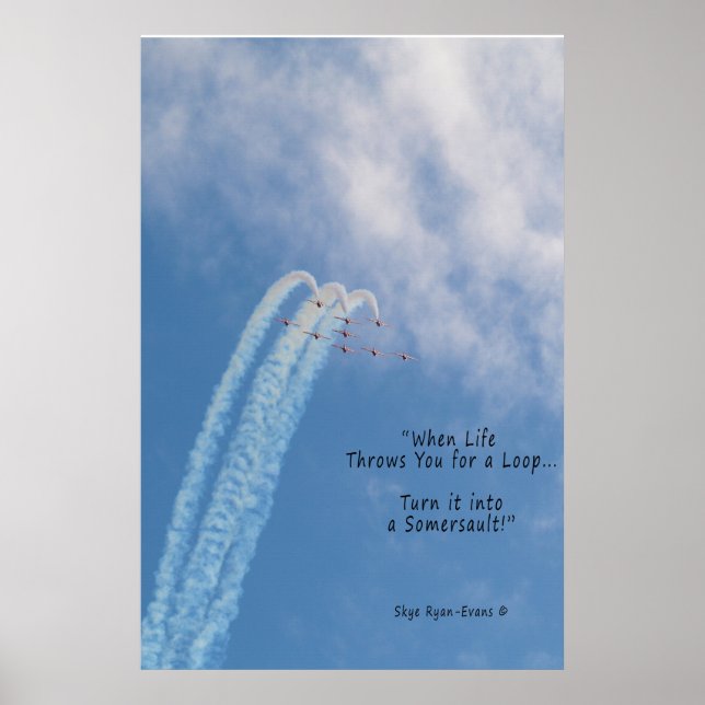 Motivational Aerobatic Sub-sonic Turbo-Jet Stunt Poster (Front)