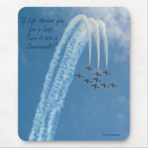Motivational Aerobatic Subsonic Turbo-Jets Mouse Mat