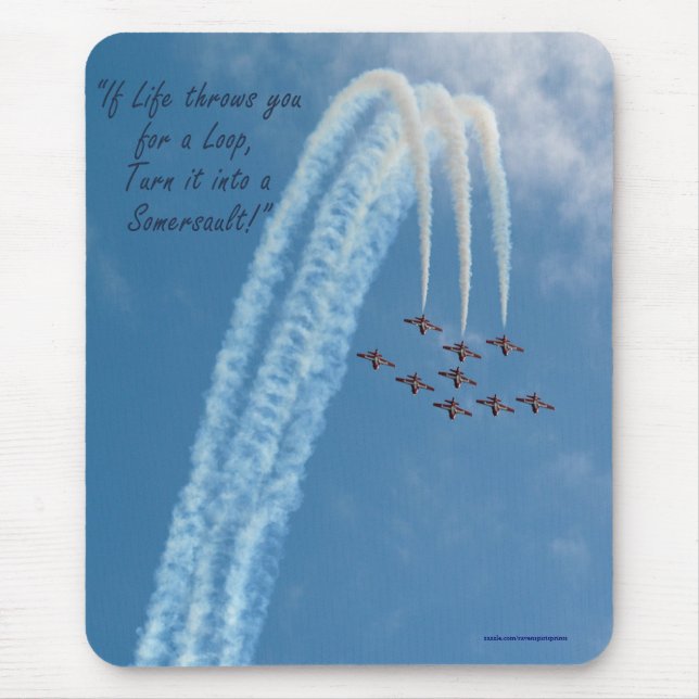 Motivational Aerobatic Subsonic Turbo-Jets Mouse Mat (Front)