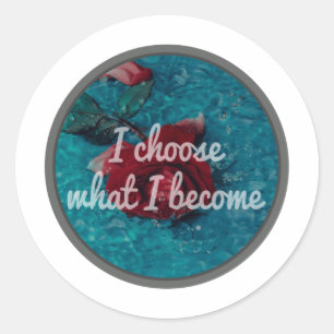 motivational affirmation about self acceptance classic round sticker