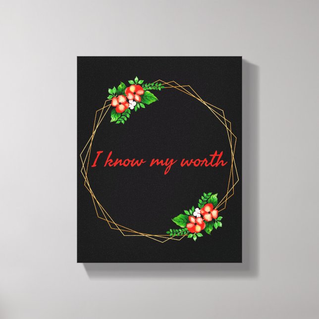 motivational affirmations for life canvas print (Front)