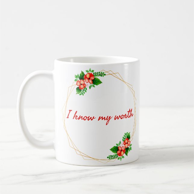 motivational affirmations for life coffee mug (Left)