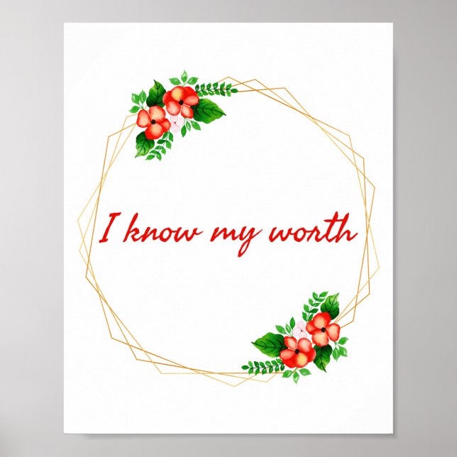 motivational affirmations for life poster (Front)