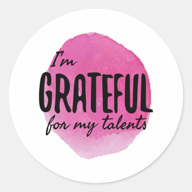 motivational affirmations for self acceptance classic round sticker (Front)