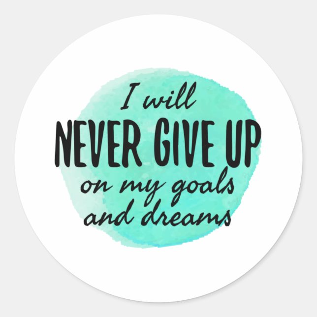 motivational and encouraging quotes classic round sticker (Front)