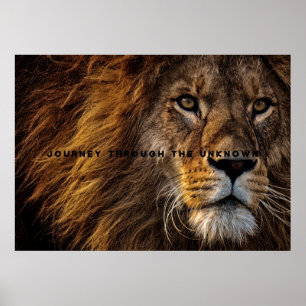 Motivational and Inspirational Art of Lion Faux C Poster