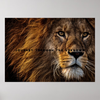 Motivational and Inspirational Art of Lion Faux C Poster