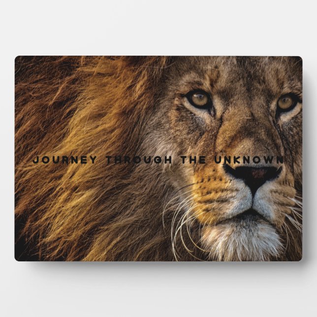 Motivational and Inspirational Art of Lion  Plaque (Front)