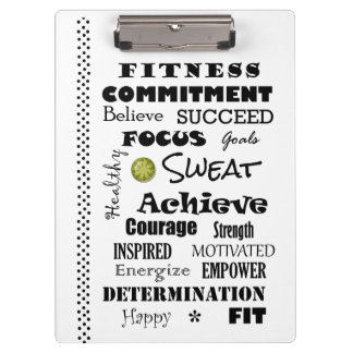 Motivational and Inspirational Fitness Typography Clipboard