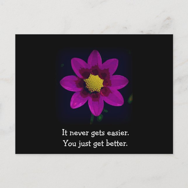 Motivational And Inspirational Floral Postcard (Front)