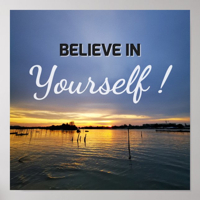 Motivational and inspirational quote poster (Front)