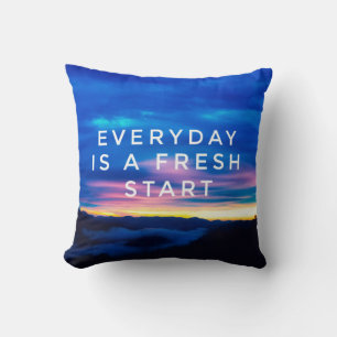 Motivational and inspirational quotes - Everyday i Cushion