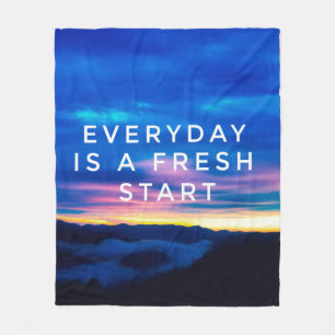 Motivational and inspirational quotes - Everyday i Fleece Blanket