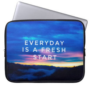 Motivational and inspirational quotes - Everyday i Laptop Sleeve