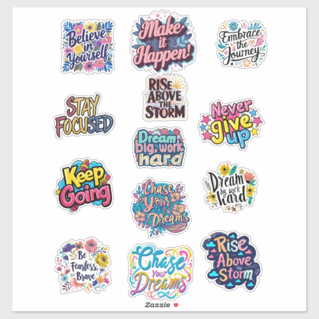 Motivational and Inspirational Stickers (Sheet)