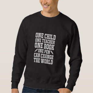 Motivational and Inspirational Teacher Book Pen Le Sweatshirt