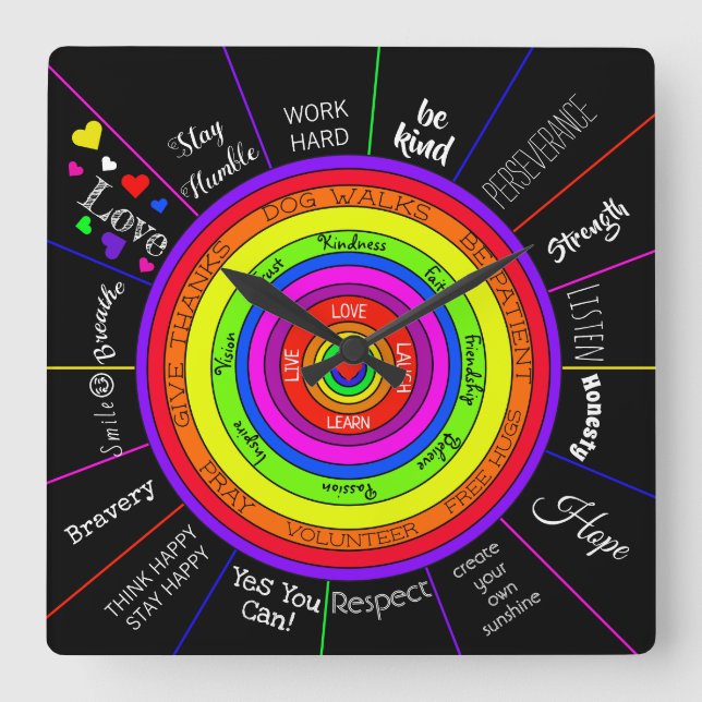 Motivational and Inspirational Wall Clock (Front)