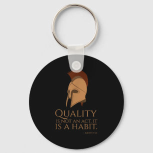 Motivational Aristotle Quote - Ancient Greek Philo Key Ring