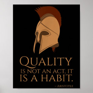 Motivational Aristotle Quote - Ancient Greek Philo Poster
