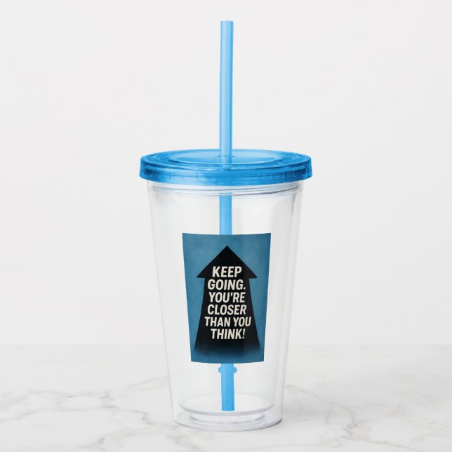  Motivational Arrow   Acrylic Tumbler (Front)