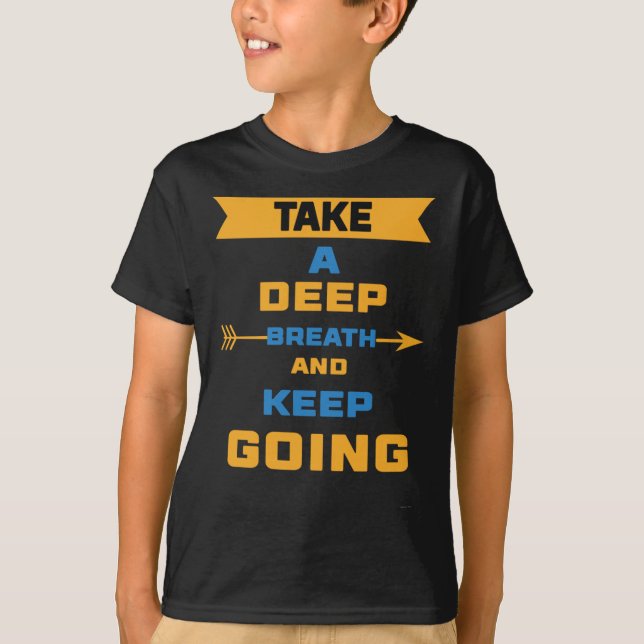 Motivational Arrow Tee - Keep Going Strong Sticker (Front)