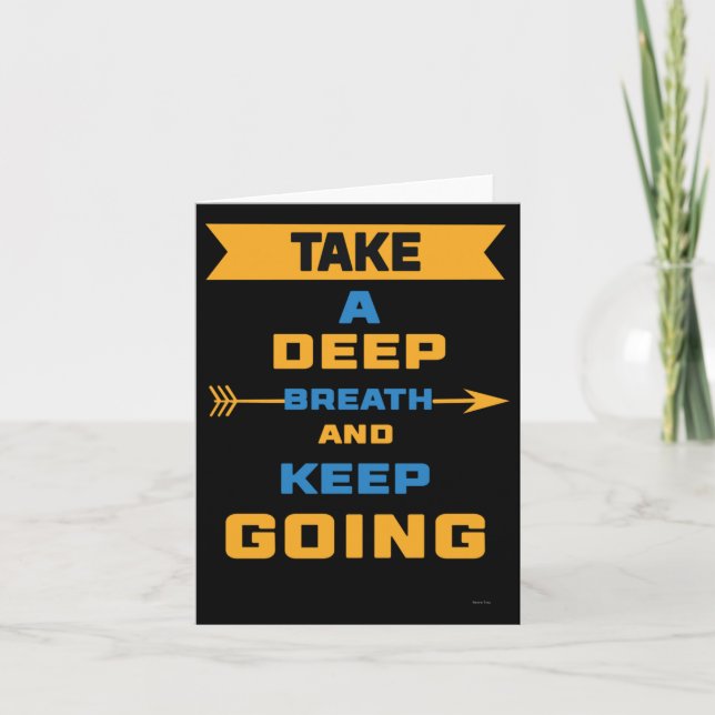 Motivational Arrow Tee - Keep Going Strong Sticker Card (Front)