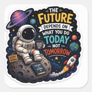Motivational Astronaut Sticker