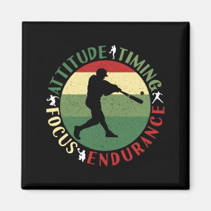 Motivational Baseball Team Values Baby T Shirt Magnet