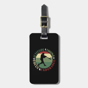 Motivational Baseball Team Values Luggage Tag