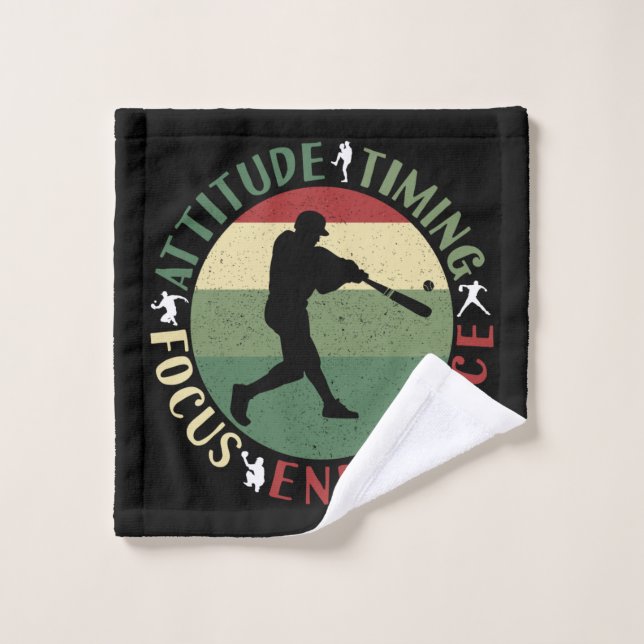 Motivational Baseball Team Values Wash Cloth (Wash Cloth)
