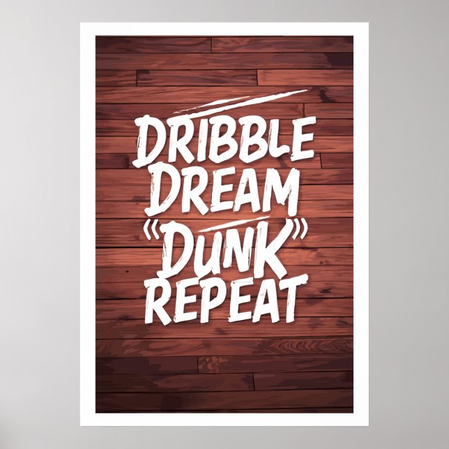 Motivational Basketball Quote Poster (Front)