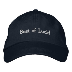 Motivational "Best of Luck!" Text Adjustable Hat