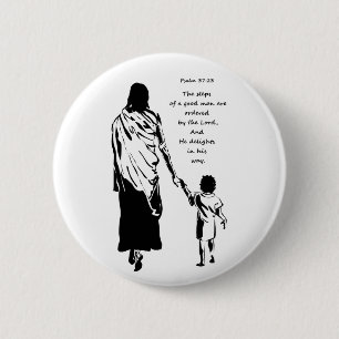 Motivational Bible Scripture Psalm Quote 6 Cm Round Badge