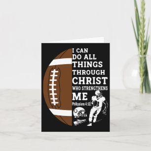 Motivational Bible Verse Christian Gifts Football  Card