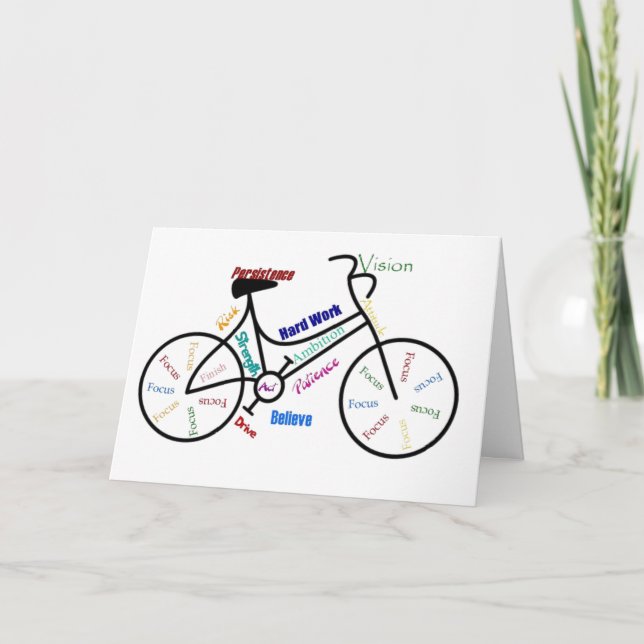 Motivational Bike, Bicycle, Cycling, Sport, Hobby Card (Front)
