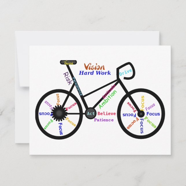 Motivational Bike, Bicycle, Cycling, Sport, Hobby Card (Front)