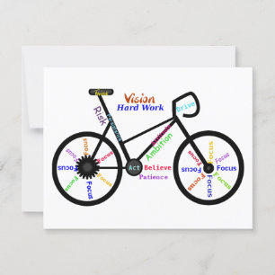 Motivational Bike, Bicycle, Cycling, Sport, Hobby Card