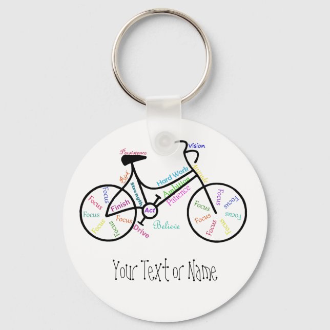 Motivational Bike, Bicycle, Cycling, Sport, Hobby  Key Ring (Front)