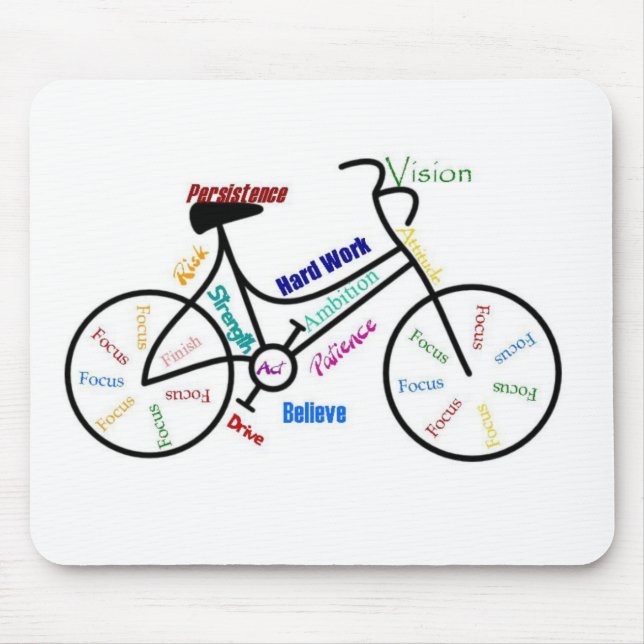 Motivational Bike, Bicycle, Cycling, Sport, Hobby Mouse Mat (Front)