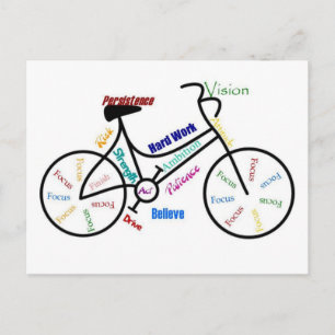 Motivational Bike, Bicycle, Cycling, Sport, Hobby Postcard